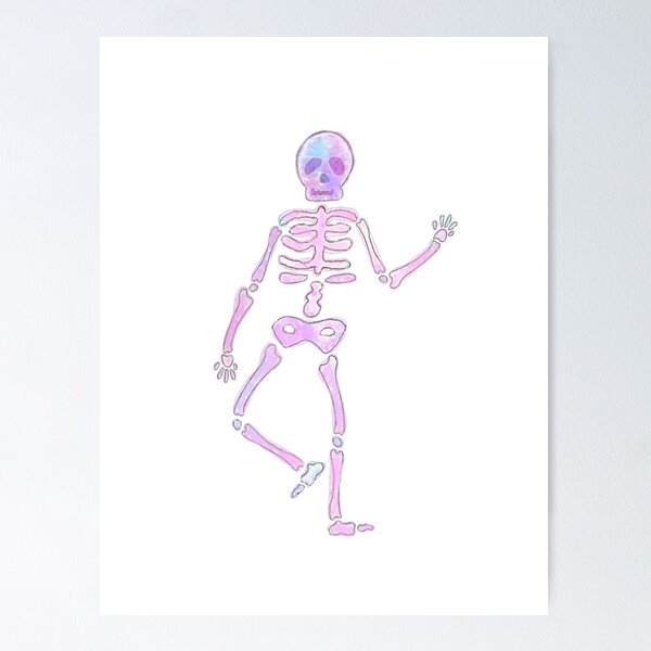 Item preview, Water color skeleton  designed and sold by AthenaPress.