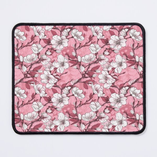 Item preview, Pink and White Sketch of Cherry Blossoms Pattern designed and sold by StudioTokyo.