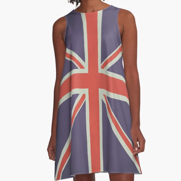 British Mod Union Jack Design A-Line Dress