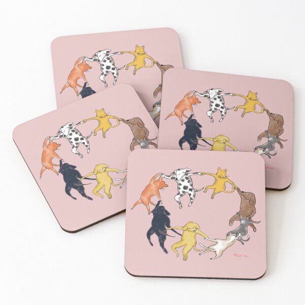 Item preview, Cats & Dogs Dancing Together designed and sold by AriaPinkBubble.