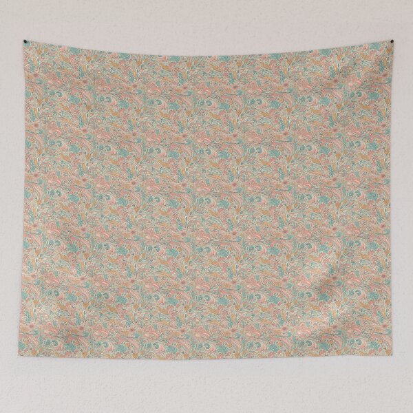 Item preview, Whimsical Pink Yellow and Green Fantasy Flower Pattern designed and sold by StudioTokyo.