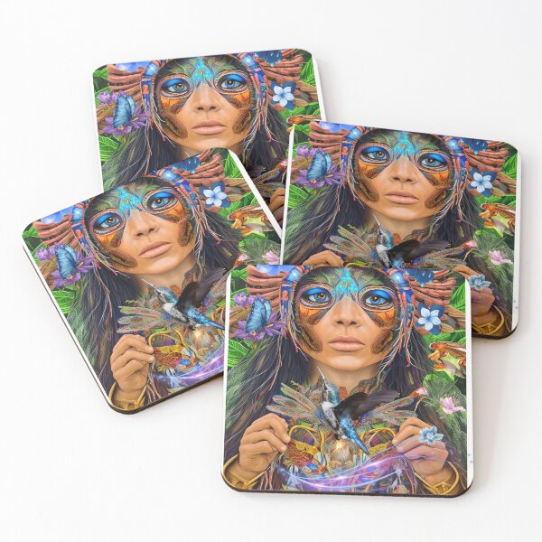 Item preview, Blue Hummingbird Mother Shaman Queen designed and sold by EvolvetoEcology.