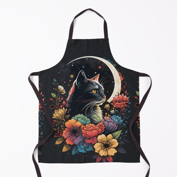 Item preview, Cat in flowers under the moon designed and sold by Brainless Art.