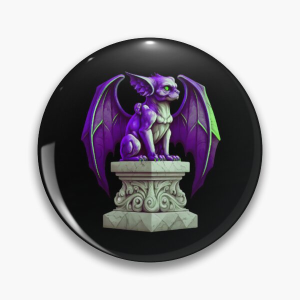 Item preview, retro dayglo gargoyle statue  designed and sold by LuckyRonin.