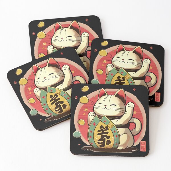 Aperçu de l'œuvre Maneki neko cat of luck and fortune créée et vendue par Quiki.