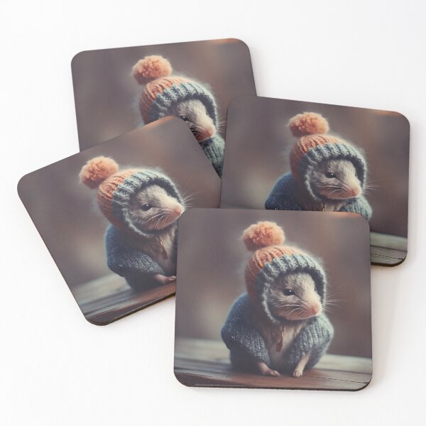 Item preview, Cute Mouse In Winter Woolies designed and sold by StickeryPickery.