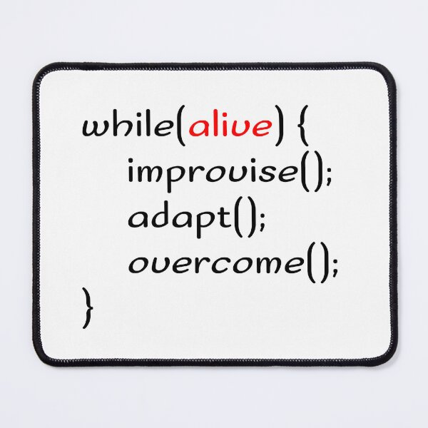 Item preview, while alive, improvise, adapt and overcome coding minimal design designed and sold by Creative Life.