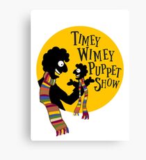 Timey Wimey Puppet Show Scarf Buddies Canvas Print