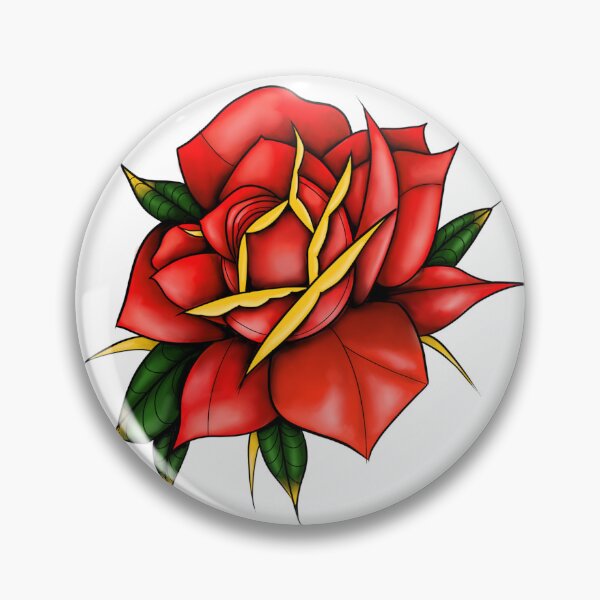 Item preview, Neo Traditional Rose Tattoo designed and sold by MissDaisyStudio.