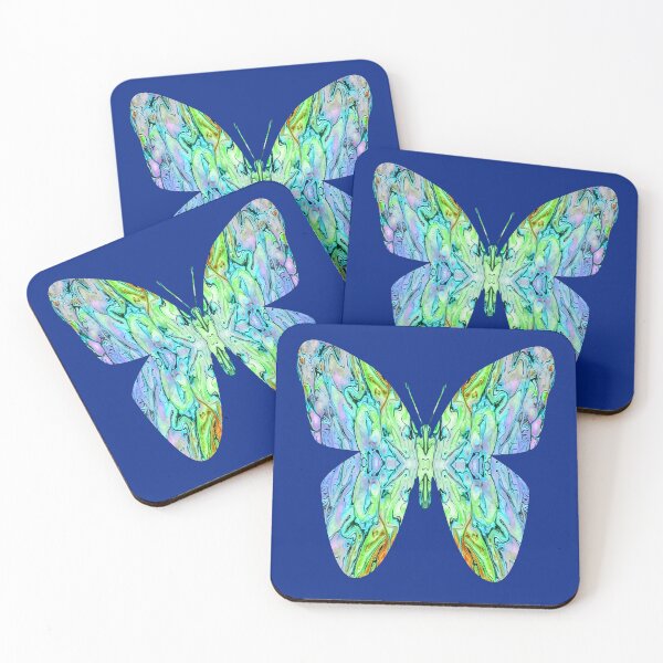Item preview, Surreal Butterfly in Light Green Lavender Pink Orange designed and sold by Karen Simon.