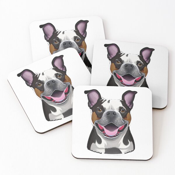Item preview, Cute Black and white Puppy Panting Dog with Pink Tongue Cartoon sticker designed and sold by Bloomin'  Arty Families.