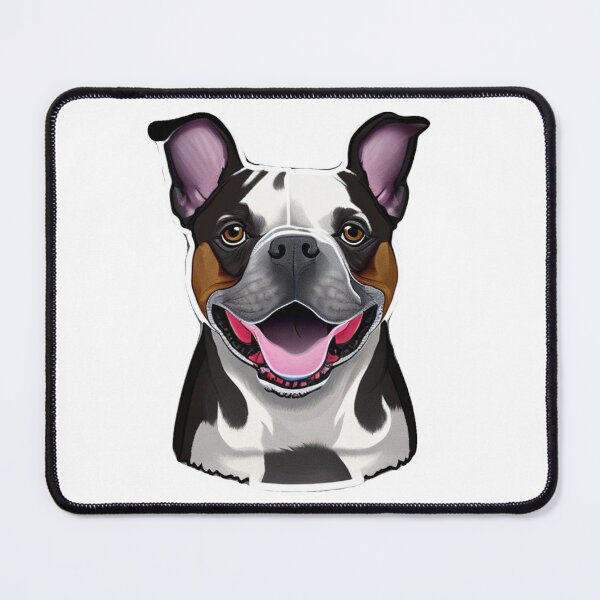 Item preview, Cute Black and white Puppy Panting Dog with Pink Tongue Cartoon sticker designed and sold by Bloomin' Arty Families.