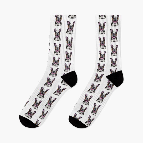 Item preview, Cute Black and white Puppy Panting Dog with Pink Tongue Cartoon sticker designed and sold by Bloomin'  Arty Families.