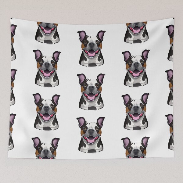 Item preview, Cute Black and white Puppy Panting Dog with Pink Tongue Cartoon sticker designed and sold by Bloomin'  Arty Families.