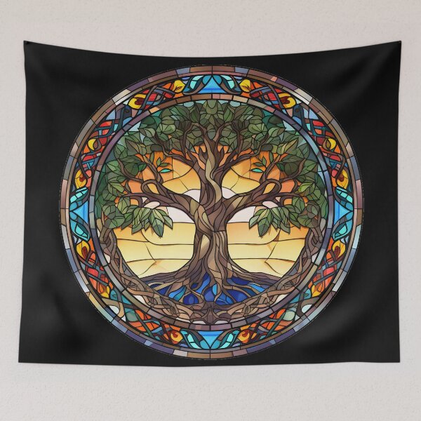 Item preview, Stained Glass Tree of Life: A Kaleidoscope of Colors designed and sold by SDVibeDesigns.