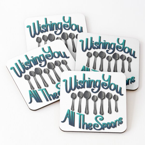 Item preview, Wishing You All the Spoons Blue and Teal designed and sold by AnchoredMae.