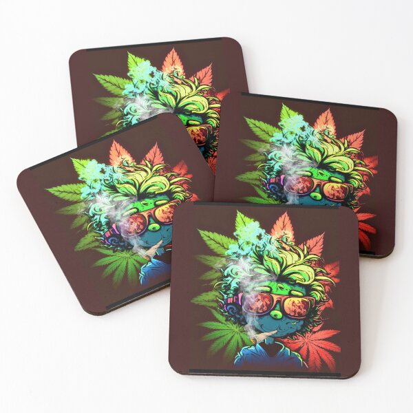 Item preview, Psychedelic Trippy Hippy Doobie Smoking Granny - A Colorful Cannabis Marijuana Design designed and sold by CannaCreative.