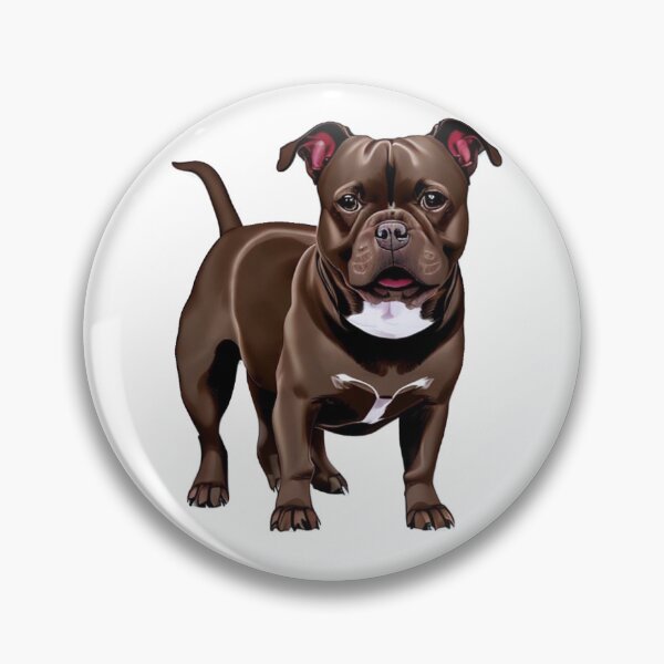 Item preview, Cute Brown Staffordshire Bull Terrier Puppy sticker designed and sold by Bloomin'  Arty Families.