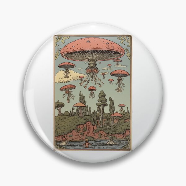 Item preview, Mushroom UFO Card designed and sold by keenaesthetic.