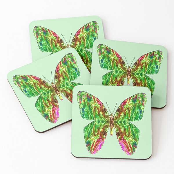 Item preview, Surreal Butterfly in Green Red Yellow Pink designed and sold by Karen Simon.