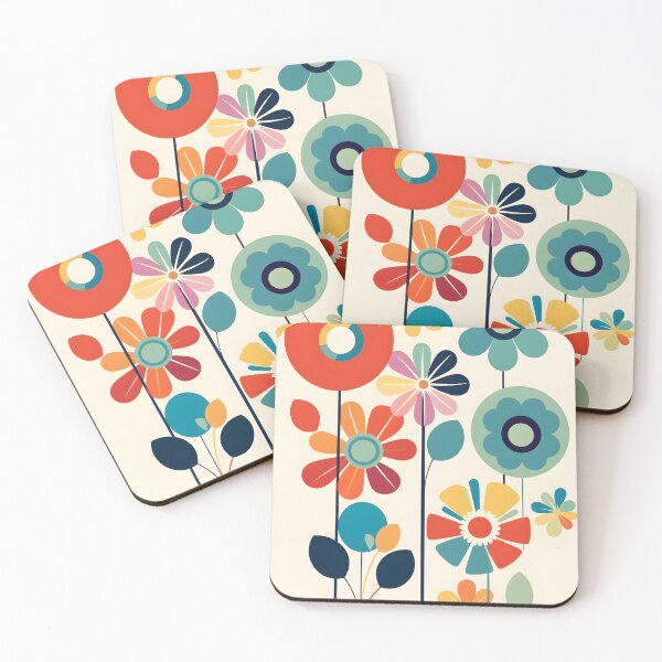 Item preview, Retro Floral | Minimalist | 60's Flowers | Mother's Day designed and sold by StickeryPickery.