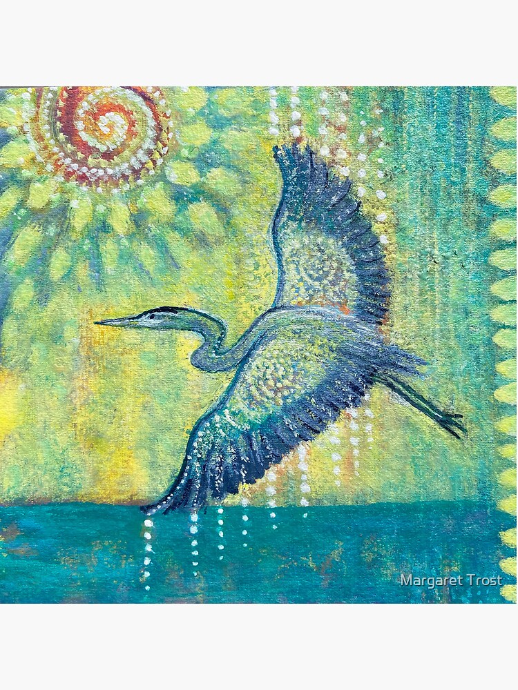 Thumbnail 5 of 5, Coasters (Set of 4), Great Blue Heron Healing designed and sold by margarettrost.