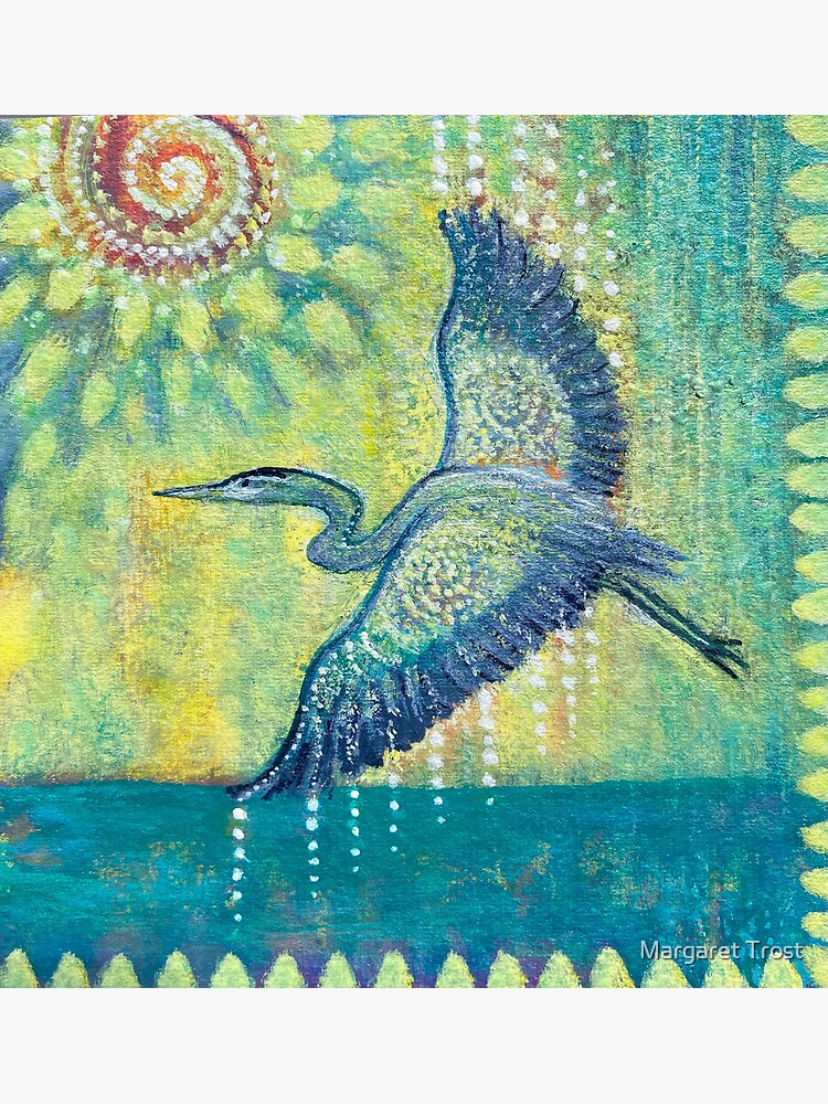 Thumbnail 2 of 2, Postcard, Great Blue Heron Healing designed and sold by margarettrost.