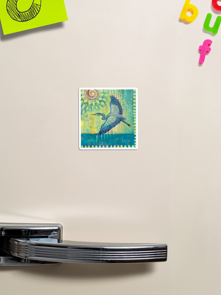 Thumbnail 1 of 3, Magnet, Great Blue Heron Healing designed and sold by margarettrost.