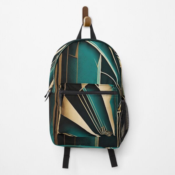 Item preview, Gold and Teal Art Deco designed and sold by CrimpyCo.