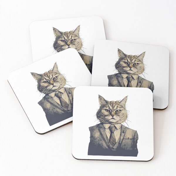 Item preview, Hard Day at the office Kitty Cat designed and sold by Bad Kitties.