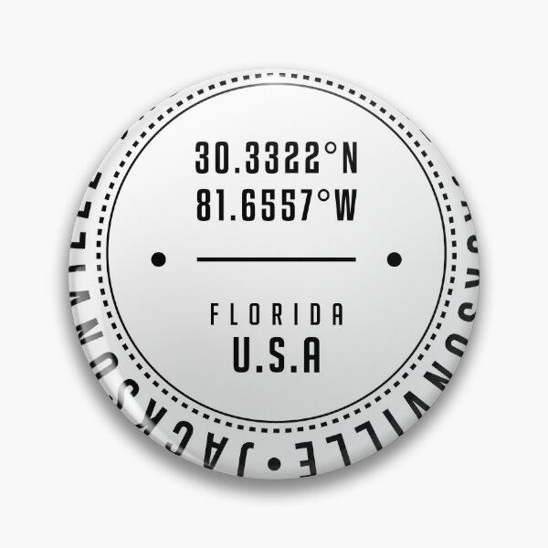 Item preview, Jacksonville, Florida, USA - 1 - City Coordinates Typography Print - Classic, Minimal designed and sold by Studio Grafiikka.