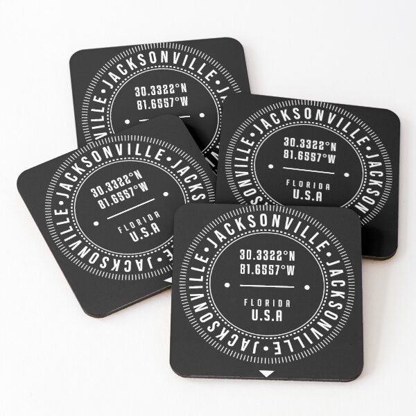 Item preview, Jacksonville, Florida, USA - 1 - City Coordinates Typography Print - Classic, Minimal designed and sold by Studio Grafiikka.