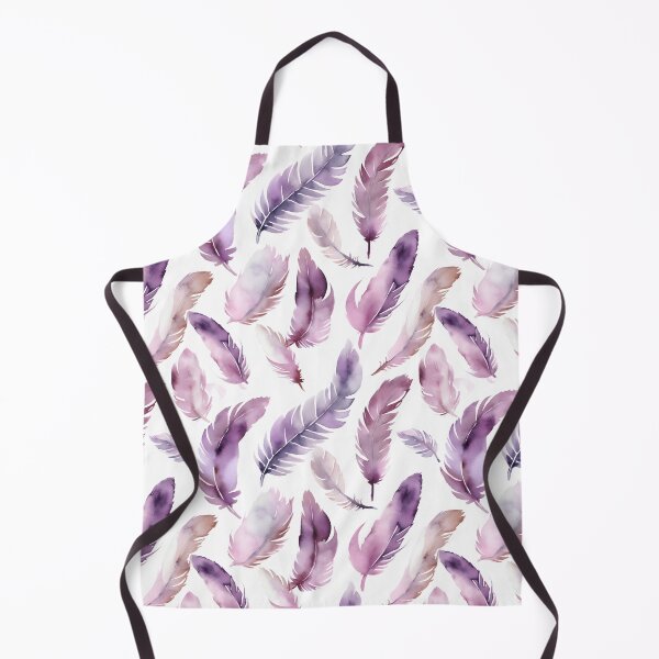 Item preview, Purple Pink Lilac and Lavender Feathers Watercolor Pattern designed and sold by ClairesPatterns.