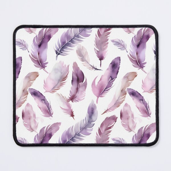 Item preview, Purple Pink Lilac and Lavender Feathers Watercolor Pattern designed and sold by ClairesPatterns.