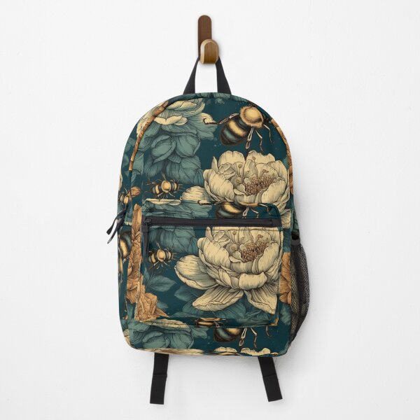 Artikelvorschau, Bee-utiful Blooms: A Nature-inspired Floral Pattern with Cute Bees and a Message to Save the Bees, Perfect for a Birthday or Mother's Day Gift entworfen und verkauft von MariamaArts.