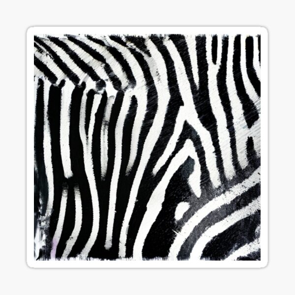 Zebra Body Pattern # 1 - Macro Photography Sticker