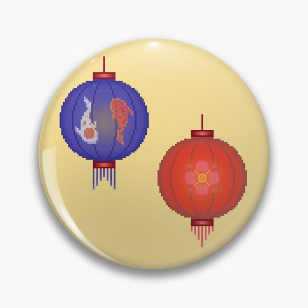 Item preview, pixel paper lanterns designed and sold by autumnalmanac.