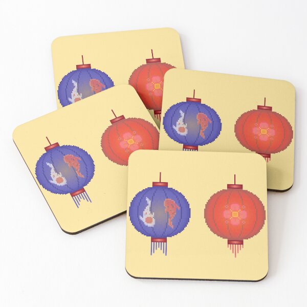 Item preview, pixel paper lanterns designed and sold by autumnalmanac.