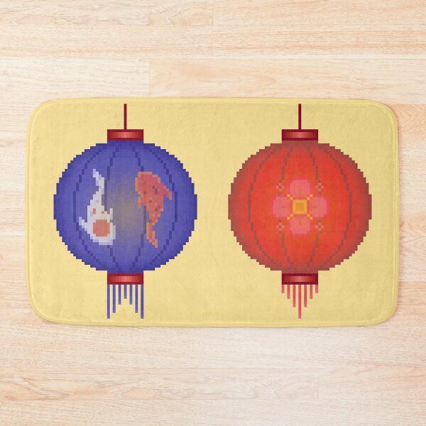 Item preview, pixel paper lanterns designed and sold by autumnalmanac.