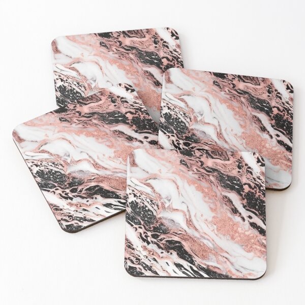 Item preview, Rose gold glitter marble pattern designed and sold by KaitJDesign.