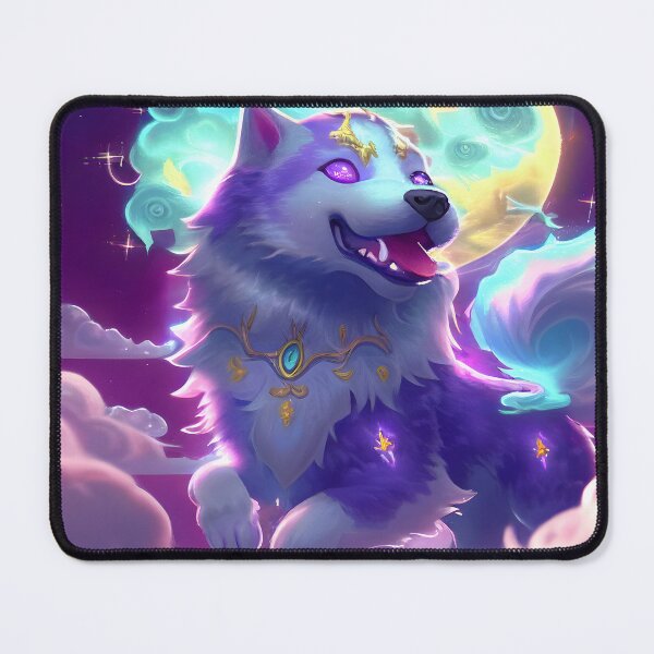 Item preview, Cosmic Doge in the Clouds - Celestial Puppy Art Print designed and sold by Digital Artifacts.
