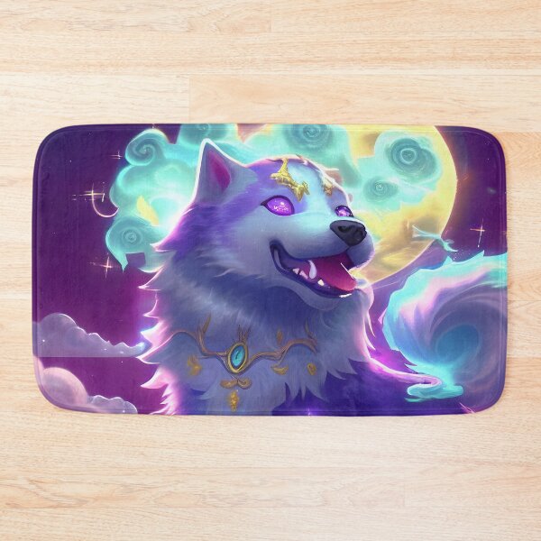 Item preview, Cosmic Doge in the Clouds - Celestial Puppy Art Print designed and sold by Digital Artifacts.