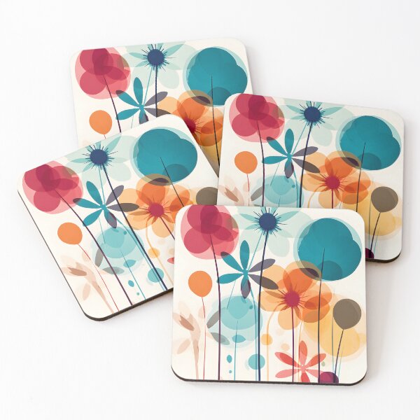 Item preview, Retro Floral | Minimalist | 60's Flowers designed and sold by StickeryPickery.