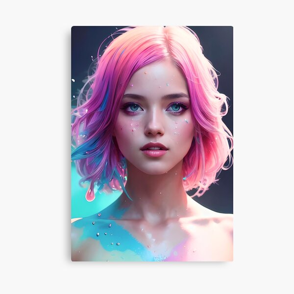 Gorgeous digital painting portrait Canvas Print