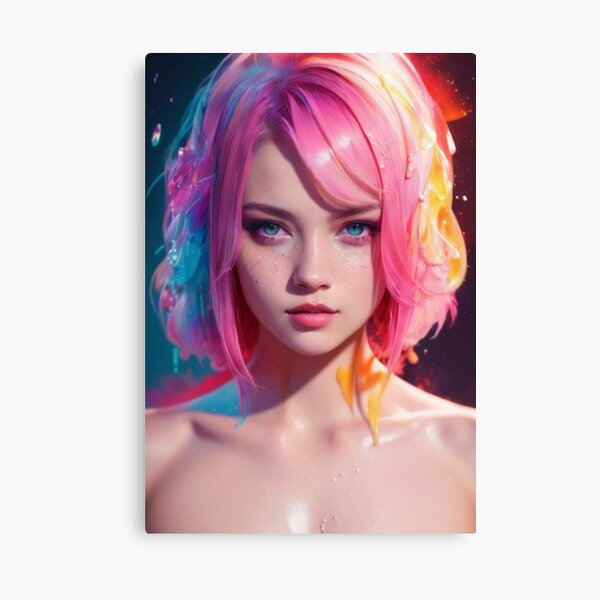 Digital portraits painting Canvas Print