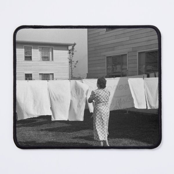 Item preview, Laundry Day, Vintage Black and White Photo designed and sold by modernretro.