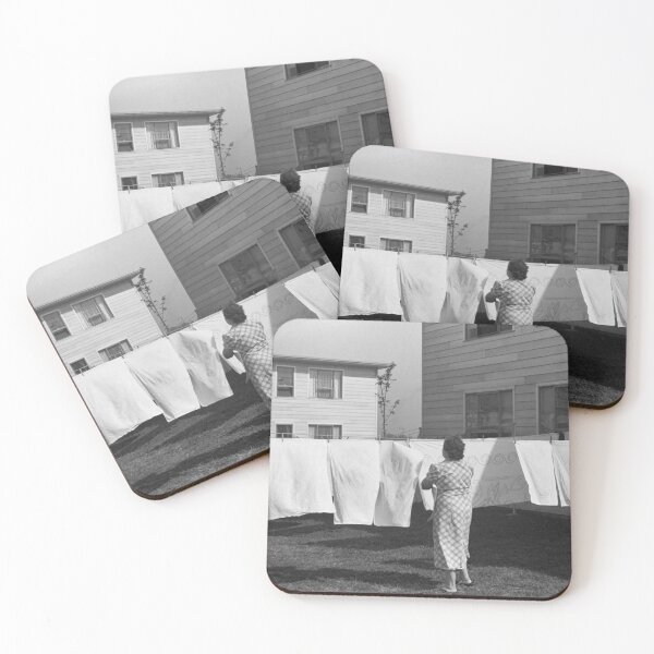 Item preview, Laundry Day, Vintage Black and White Photo designed and sold by modernretro.