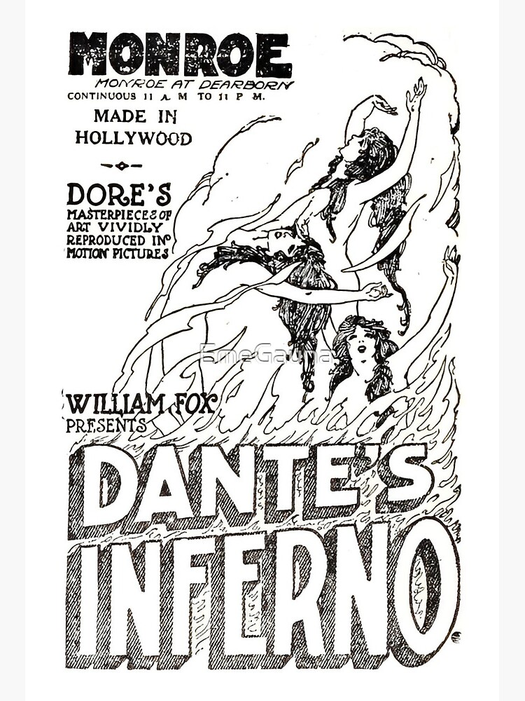 Advertisement for the film Dante's Inferno 1924 - vintage movie Art  Print for Sale by EmeGauna