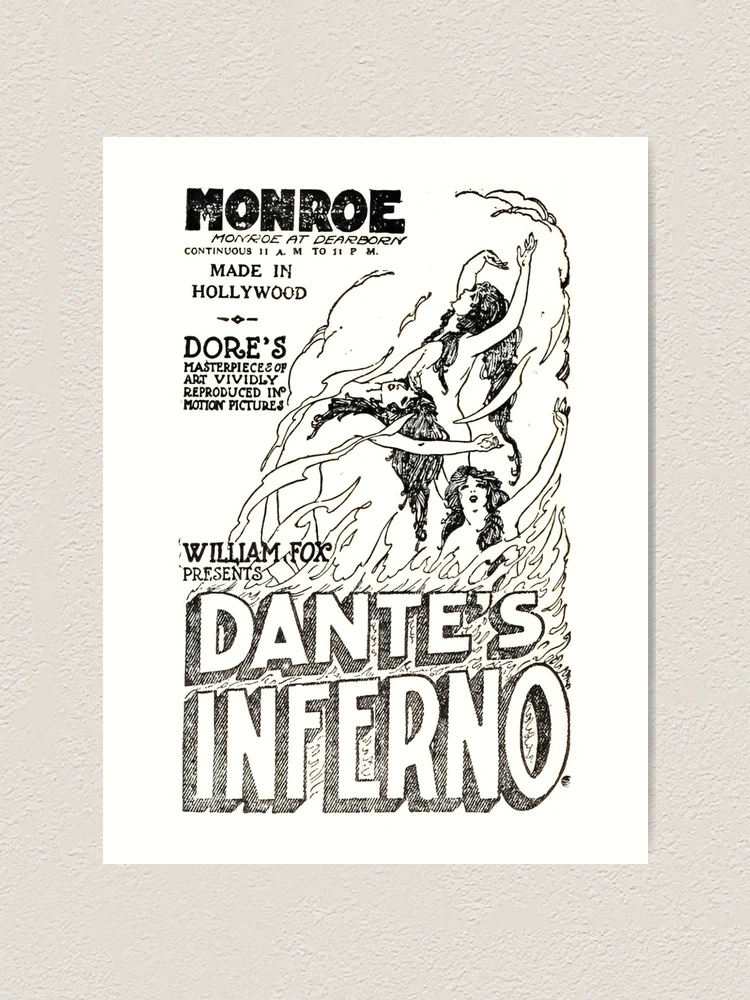 Advertisement for the film Dante's Inferno 1924 - vintage movie