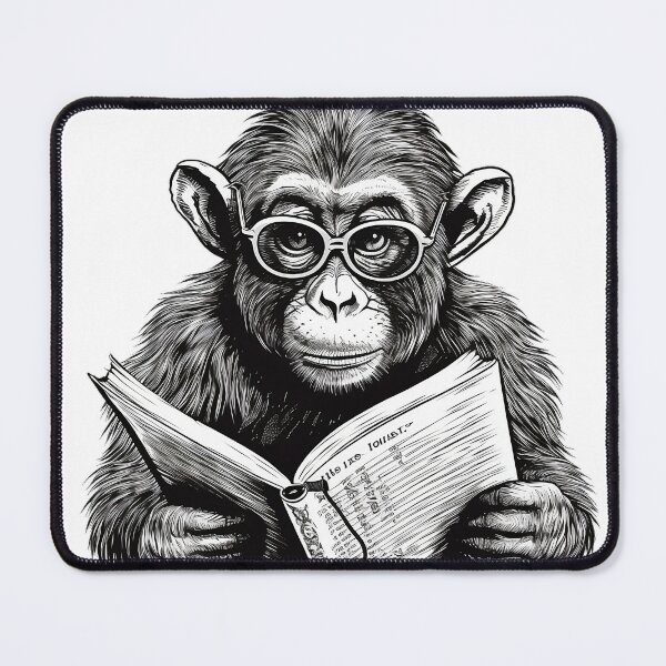 Item preview, Primate Ponderings: A Monkey's Scholarly Pursuits designed and sold by Designs-By-Geli.